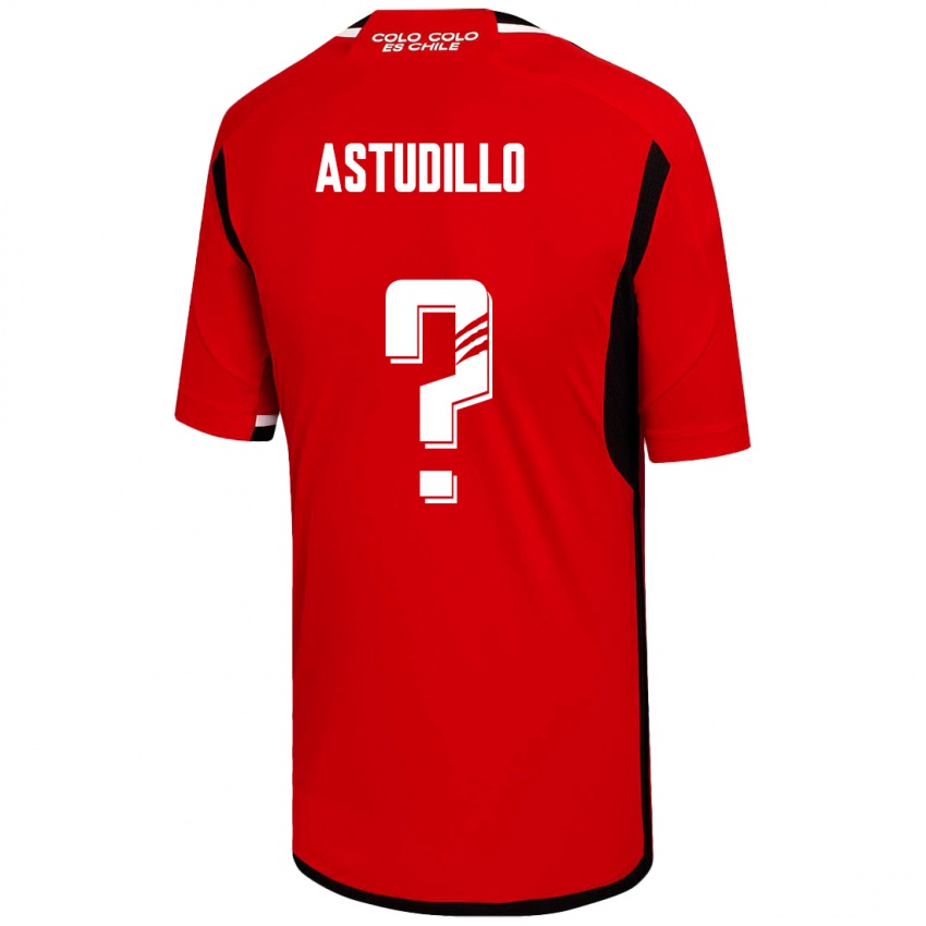 Bambino Maglia Jerall Astudillo #0 Rosso Kit Gara Away 2023/24 Maglietta