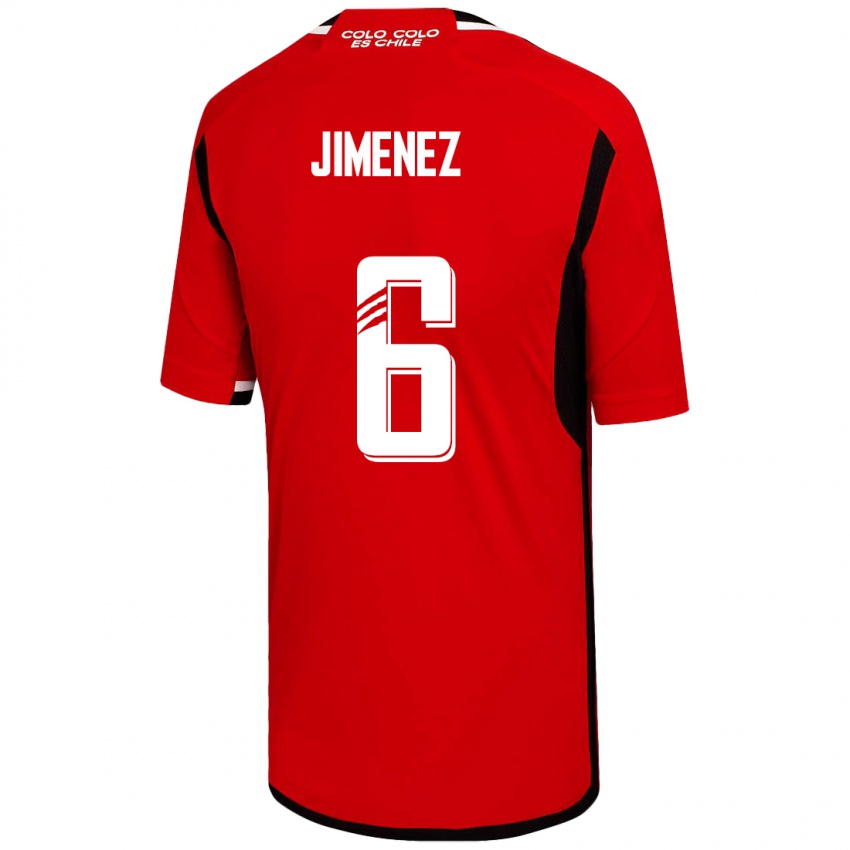 Bambino Maglia Yastin Jiménez #6 Rosso Kit Gara Away 2023/24 Maglietta