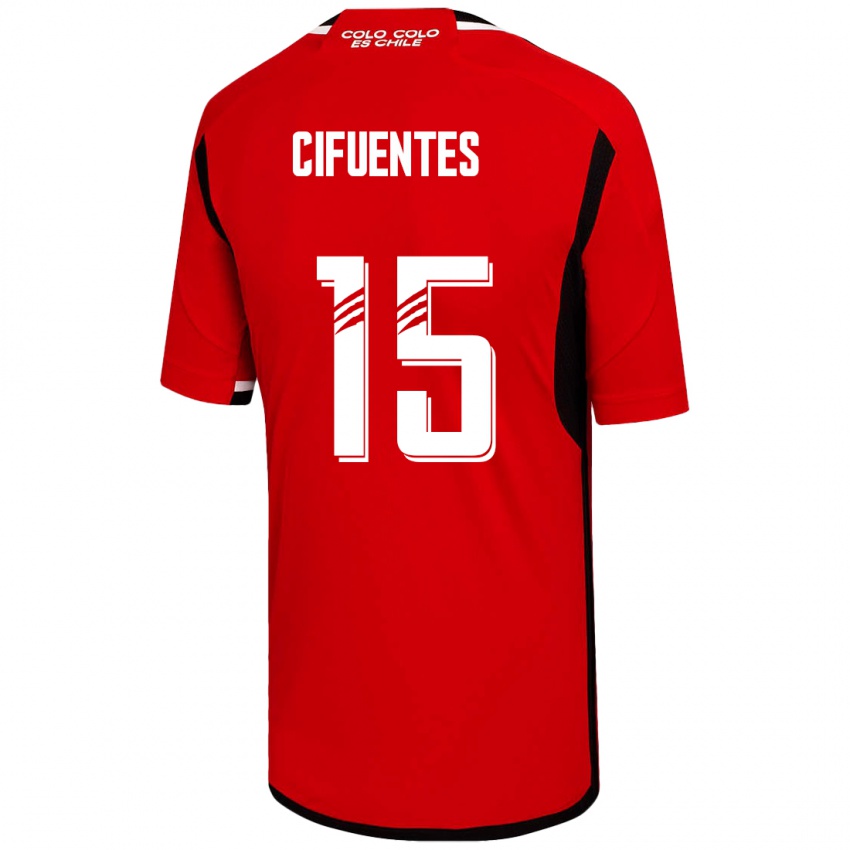 Bambino Maglia Anaís Cifuentes #15 Rosso Kit Gara Away 2023/24 Maglietta