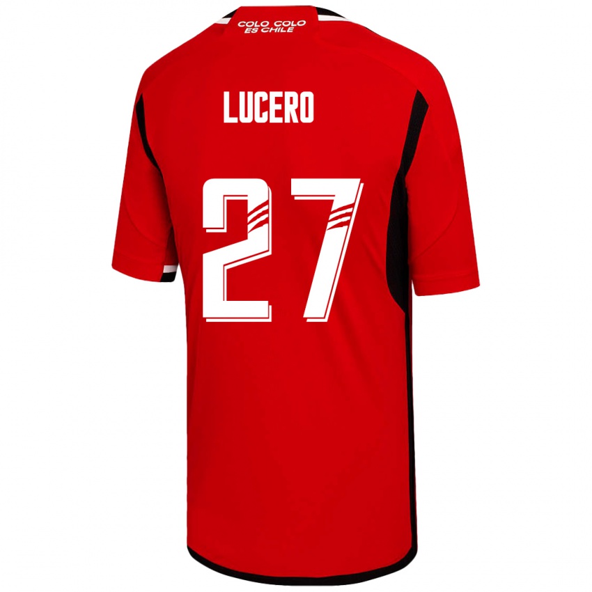 Bambino Maglia Valentina Lucero #27 Rosso Kit Gara Away 2023/24 Maglietta