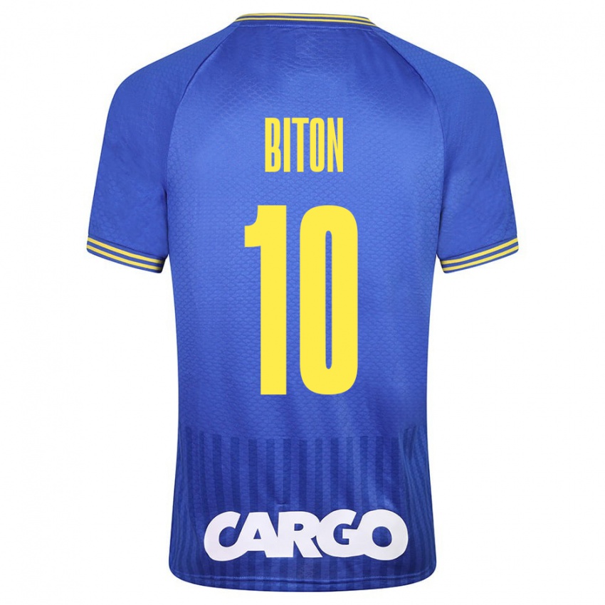 Bambino Maglia Dan Biton #10 Blu Kit Gara Away 2023/24 Maglietta