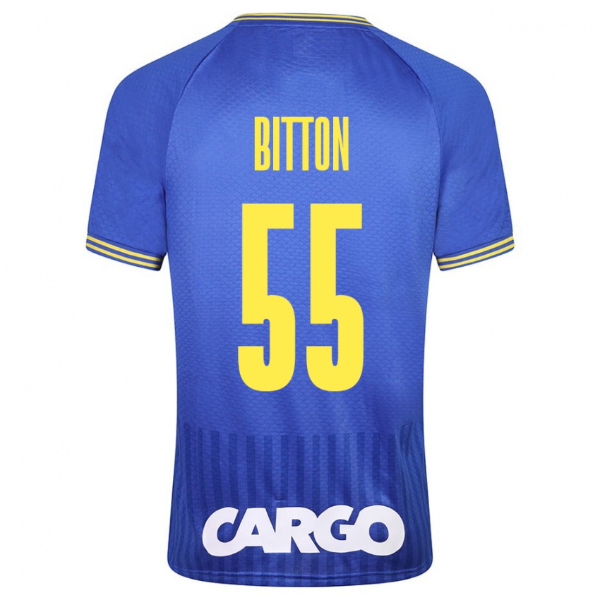 Bambino Maglia Nir Bitton #55 Blu Kit Gara Away 2023/24 Maglietta