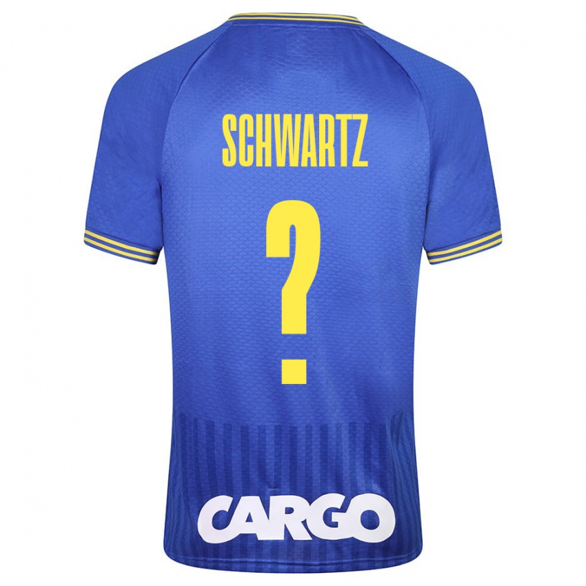 Bambino Maglia Noam Schwartz #0 Blu Kit Gara Away 2023/24 Maglietta