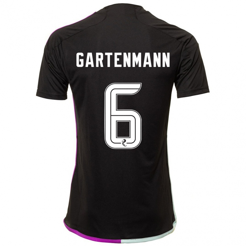 Bambino Maglia Stefan Gartenmann #6 Nero Kit Gara Away 2023/24 Maglietta