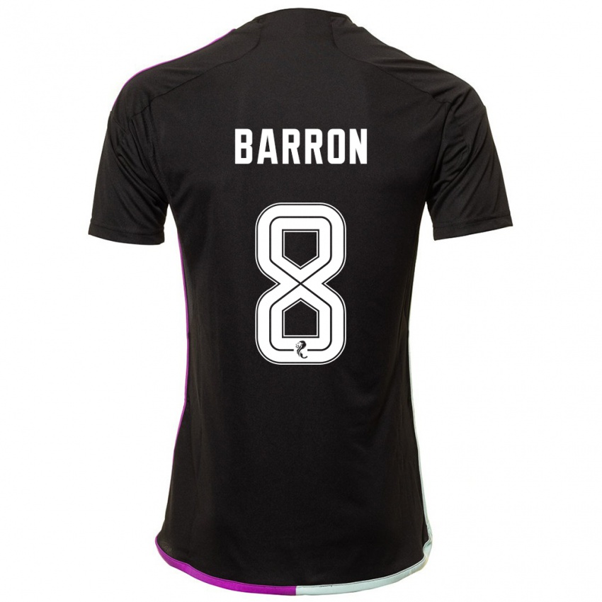 Bambino Maglia Connor Barron #8 Nero Kit Gara Away 2023/24 Maglietta