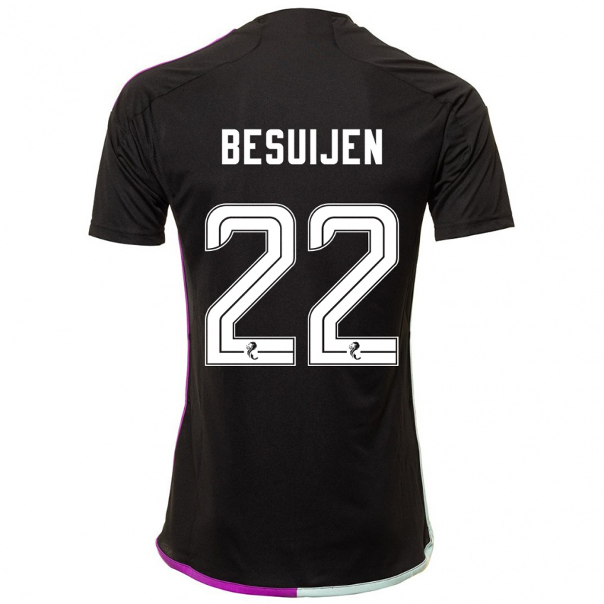 Bambino Maglia Vicente Besuijen #22 Nero Kit Gara Away 2023/24 Maglietta