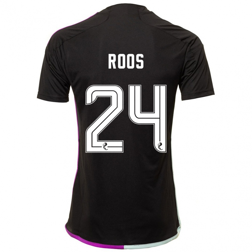 Bambino Maglia Kelle Roos #24 Nero Kit Gara Away 2023/24 Maglietta