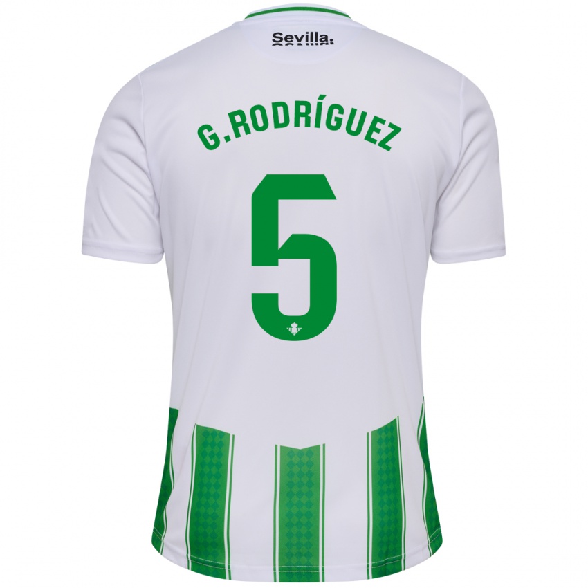 Uomo Maglia Guido Rodriguez #5 Bianco Kit Gara Home 2023/24 Maglietta