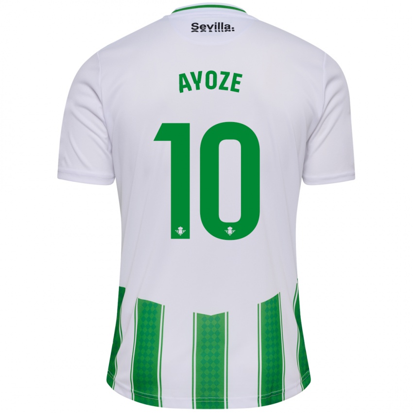 Uomo Maglia Ayoze Perez #10 Bianco Kit Gara Home 2023/24 Maglietta