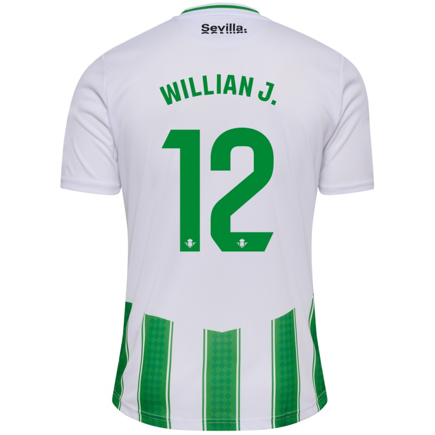 Uomo Maglia Willian Jose #12 Bianco Kit Gara Home 2023/24 Maglietta