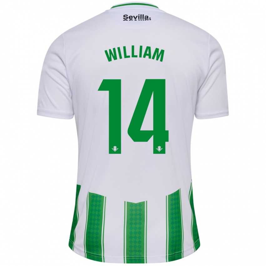 Uomo Maglia William Carvalho #14 Bianco Kit Gara Home 2023/24 Maglietta