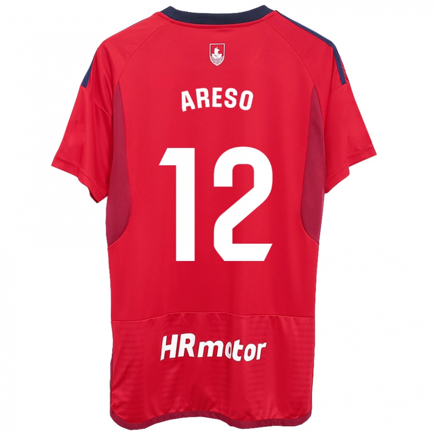 Uomo Maglia Jesus Areso #12 Rosso Kit Gara Home 2023/24 Maglietta