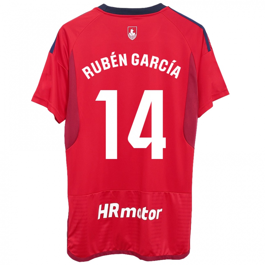 Uomo Maglia Rubén García #14 Rosso Kit Gara Home 2023/24 Maglietta