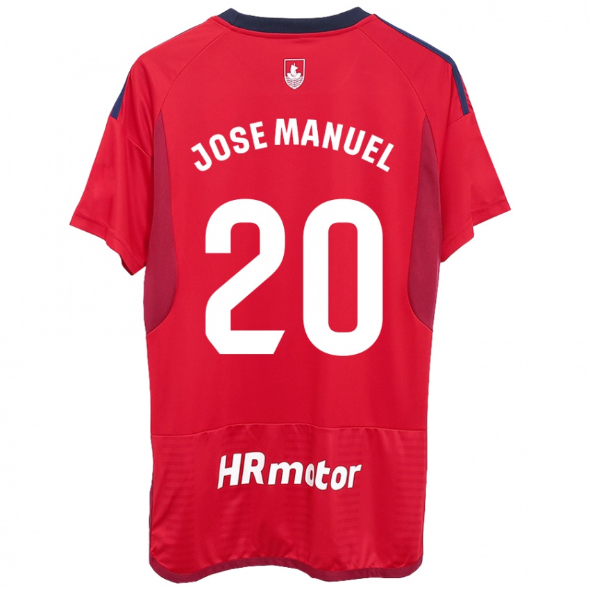 Uomo Maglia José Manuel Arnáiz #20 Rosso Kit Gara Home 2023/24 Maglietta