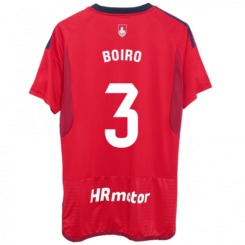 Uomo Maglia Adama Boiro #3 Rosso Kit Gara Home 2023/24 Maglietta