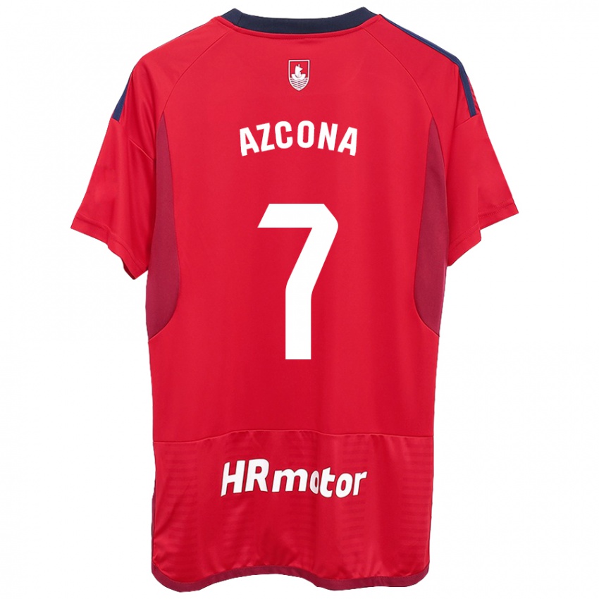 Uomo Maglia Rubén Azcona #7 Rosso Kit Gara Home 2023/24 Maglietta