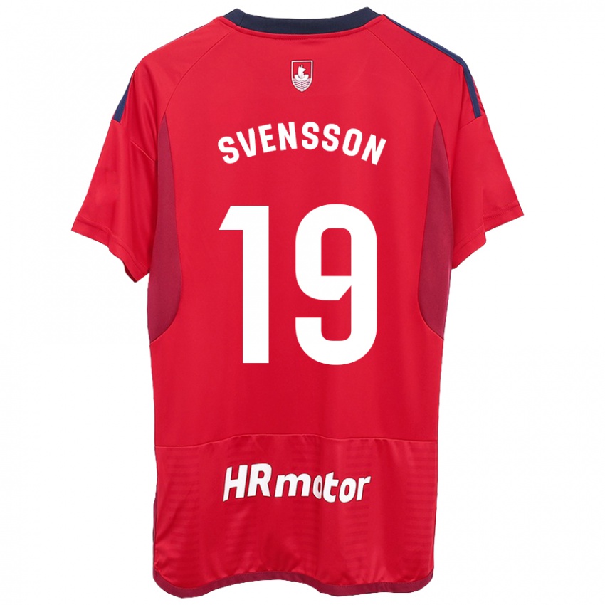 Uomo Maglia Max Svensson #19 Rosso Kit Gara Home 2023/24 Maglietta