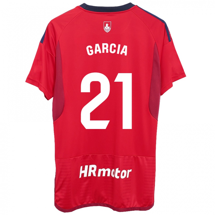 Uomo Maglia Jon García #21 Rosso Kit Gara Home 2023/24 Maglietta