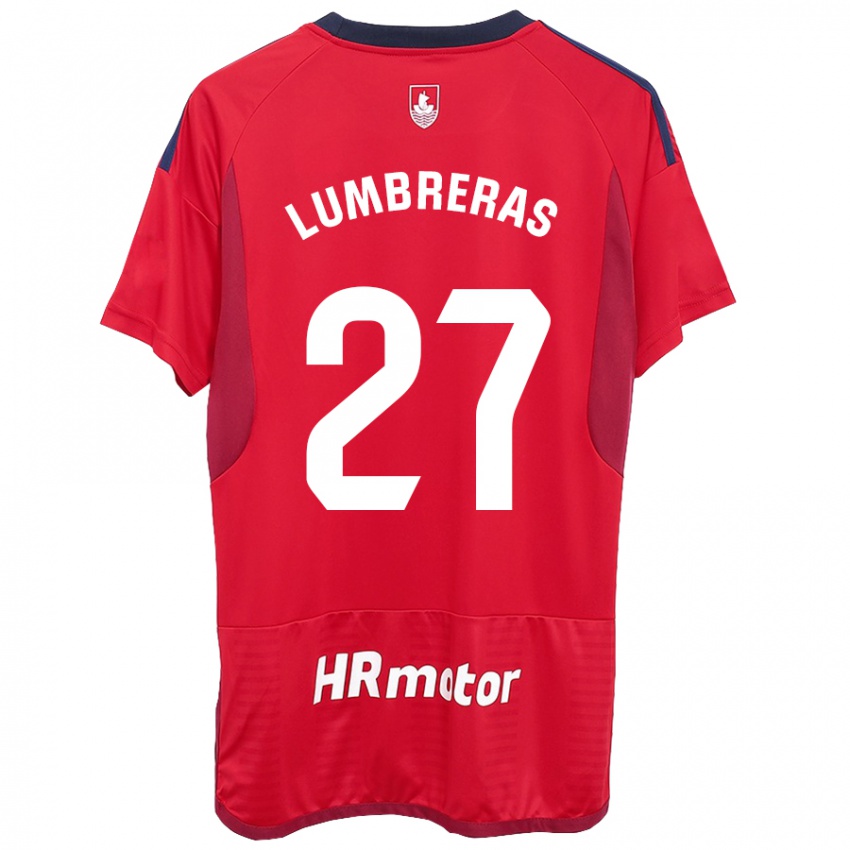 Uomo Maglia Carlos Lumbreras #27 Rosso Kit Gara Home 2023/24 Maglietta