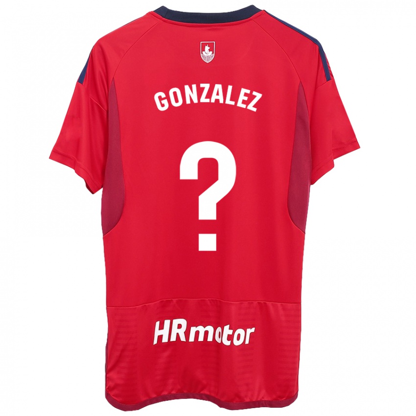 Uomo Maglia Iker González #0 Rosso Kit Gara Home 2023/24 Maglietta