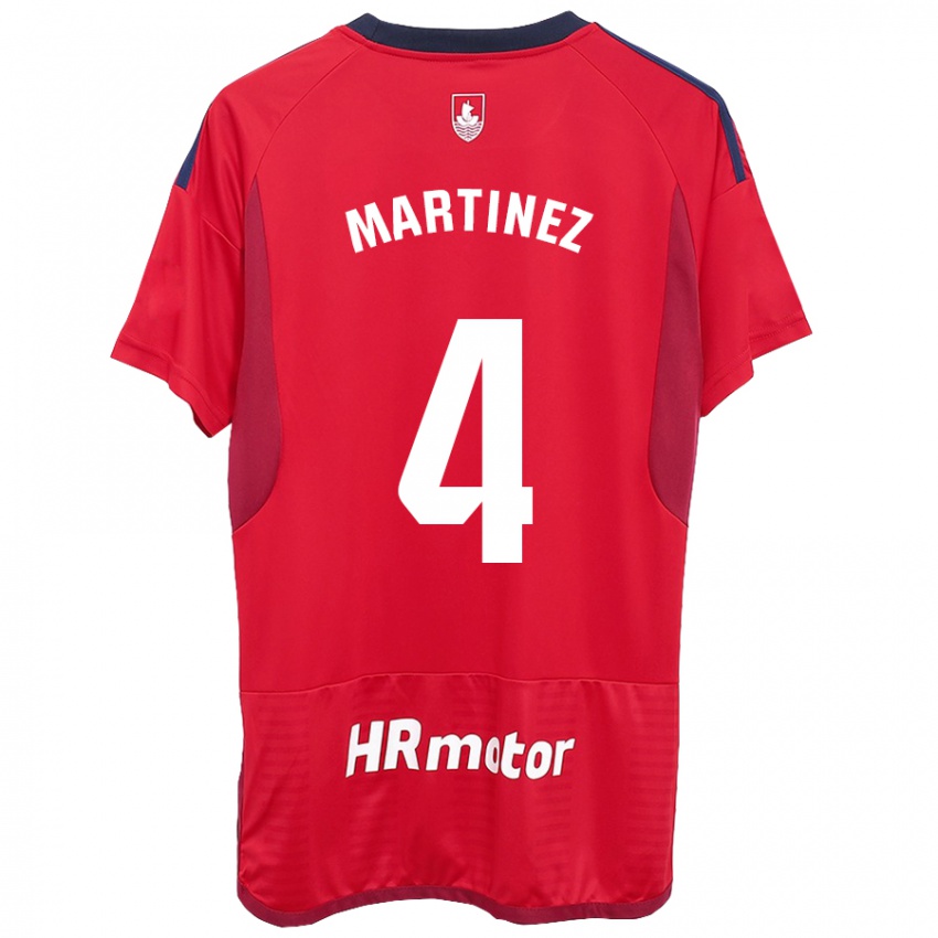 Uomo Maglia Vera Martínez Viota #4 Rosso Kit Gara Home 2023/24 Maglietta