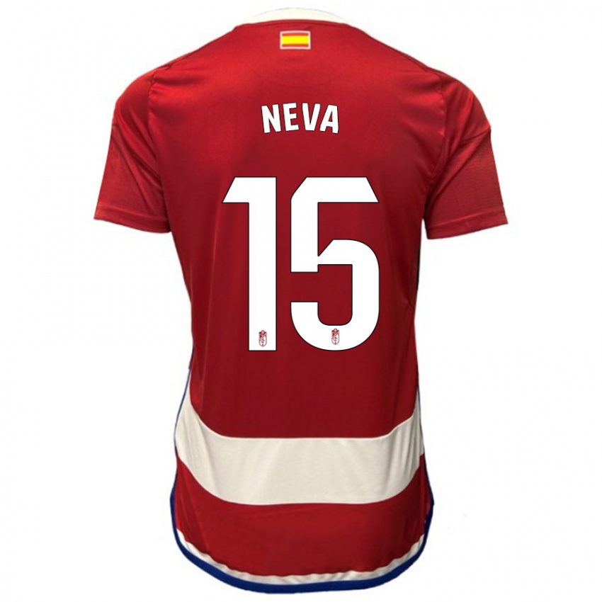 Uomo Maglia Carlos Neva #15 Rosso Kit Gara Home 2023/24 Maglietta