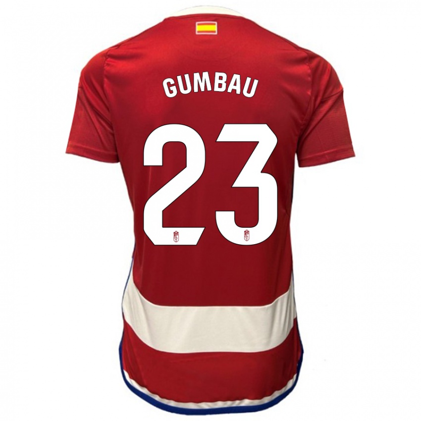 Uomo Maglia Gerard Gumbau #23 Rosso Kit Gara Home 2023/24 Maglietta