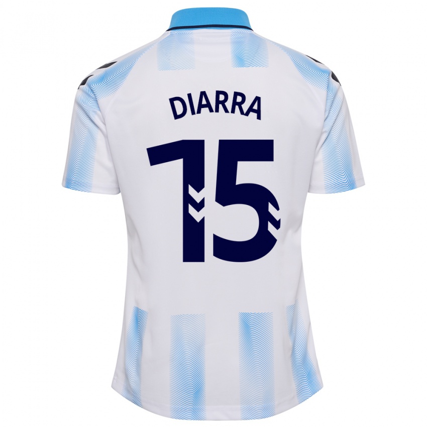 Uomo Maglia Moussa Diarra #15 Bianco Blu Kit Gara Home 2023/24 Maglietta