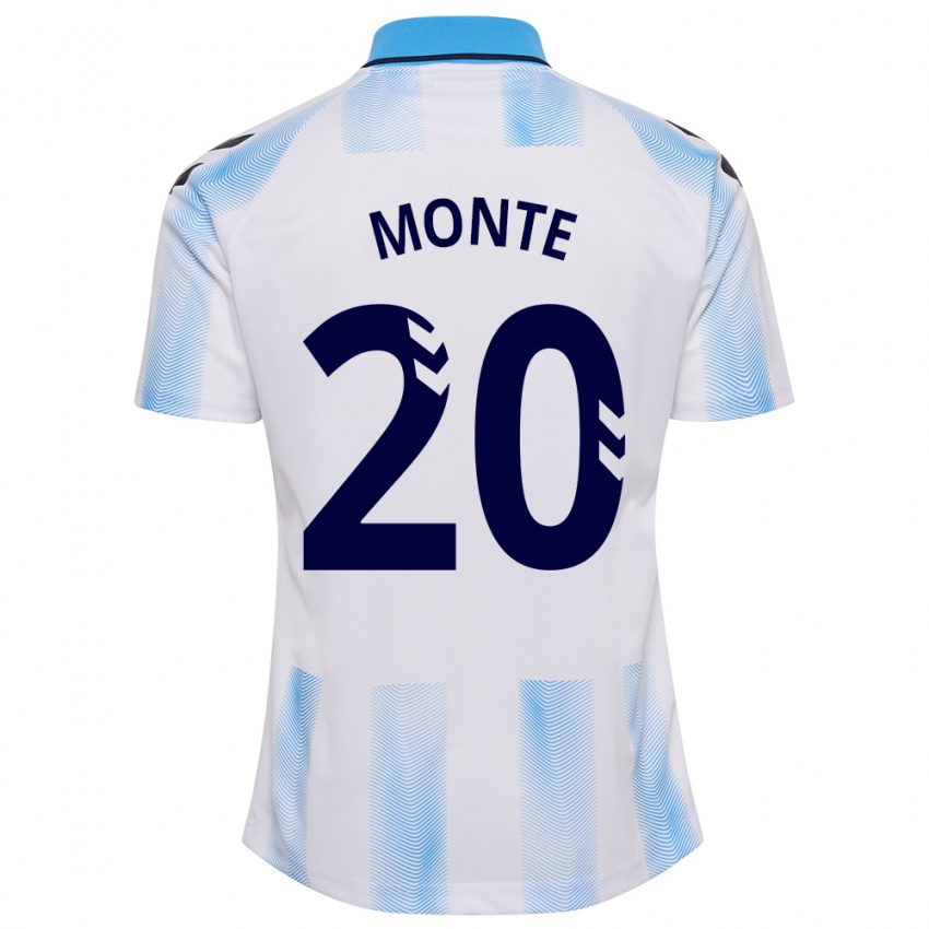 Uomo Maglia Nélson Monte #20 Bianco Blu Kit Gara Home 2023/24 Maglietta