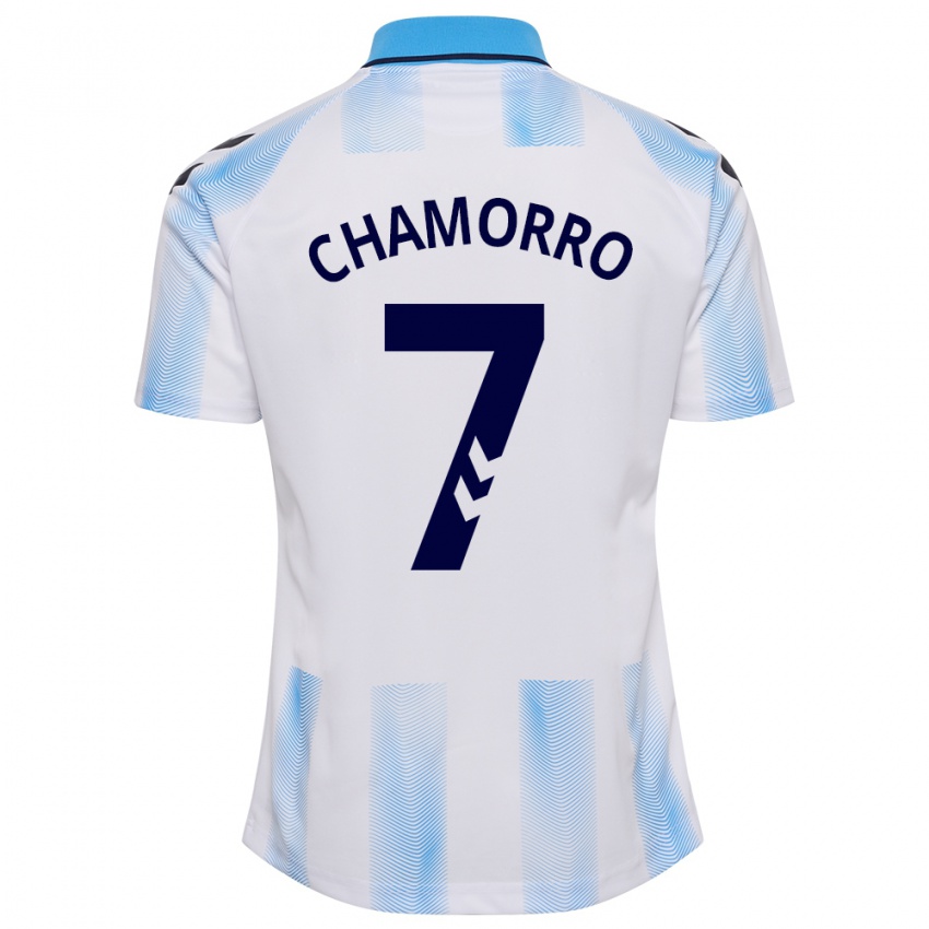 Uomo Maglia Alexis Chamorro #7 Bianco Blu Kit Gara Home 2023/24 Maglietta