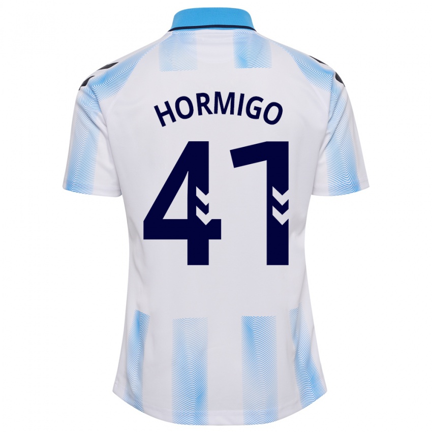 Uomo Maglia Cintia Hormigo #41 Bianco Blu Kit Gara Home 2023/24 Maglietta