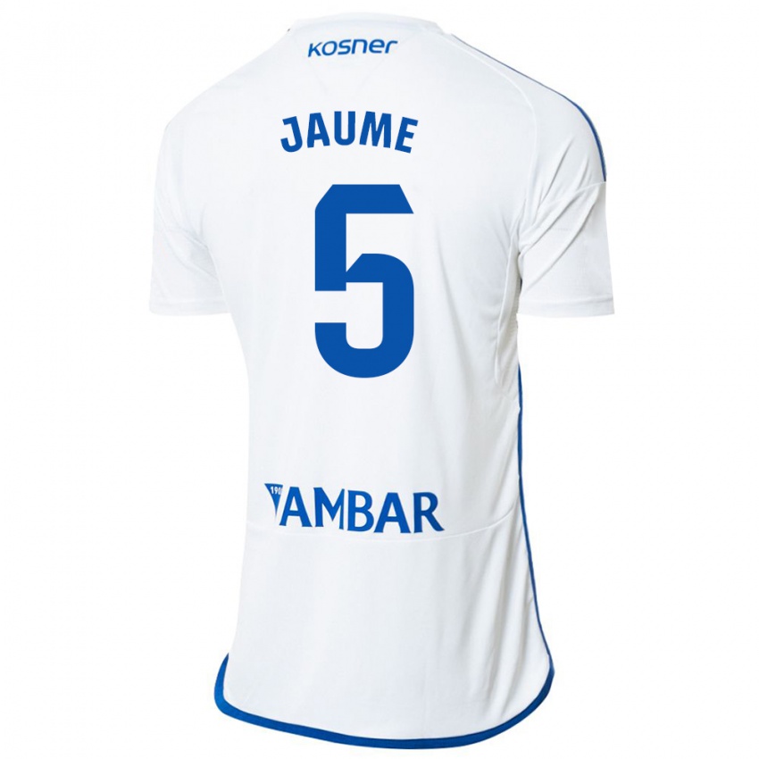 Uomo Maglia Jaume Grau #5 Bianco Kit Gara Home 2023/24 Maglietta