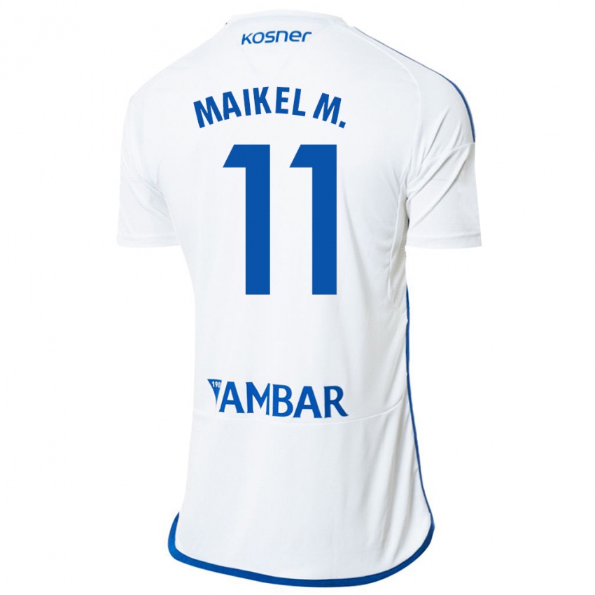 Uomo Maglia Maikel Mesa #11 Bianco Kit Gara Home 2023/24 Maglietta