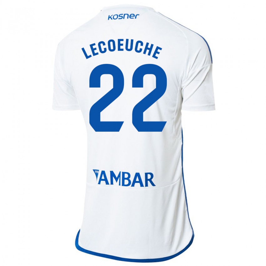 Uomo Maglia Quentin Lecoeuche #22 Bianco Kit Gara Home 2023/24 Maglietta