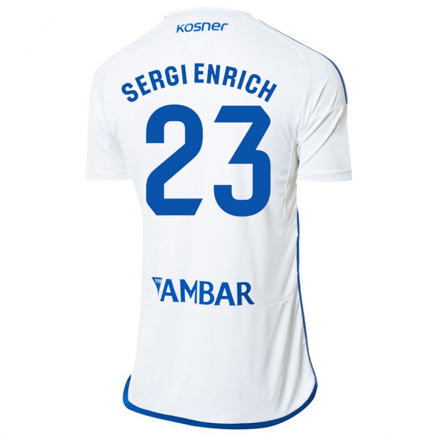 Uomo Maglia Sergi Enrich #23 Bianco Kit Gara Home 2023/24 Maglietta