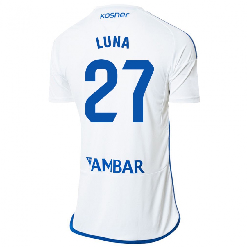 Uomo Maglia Marcos Luna #27 Bianco Kit Gara Home 2023/24 Maglietta