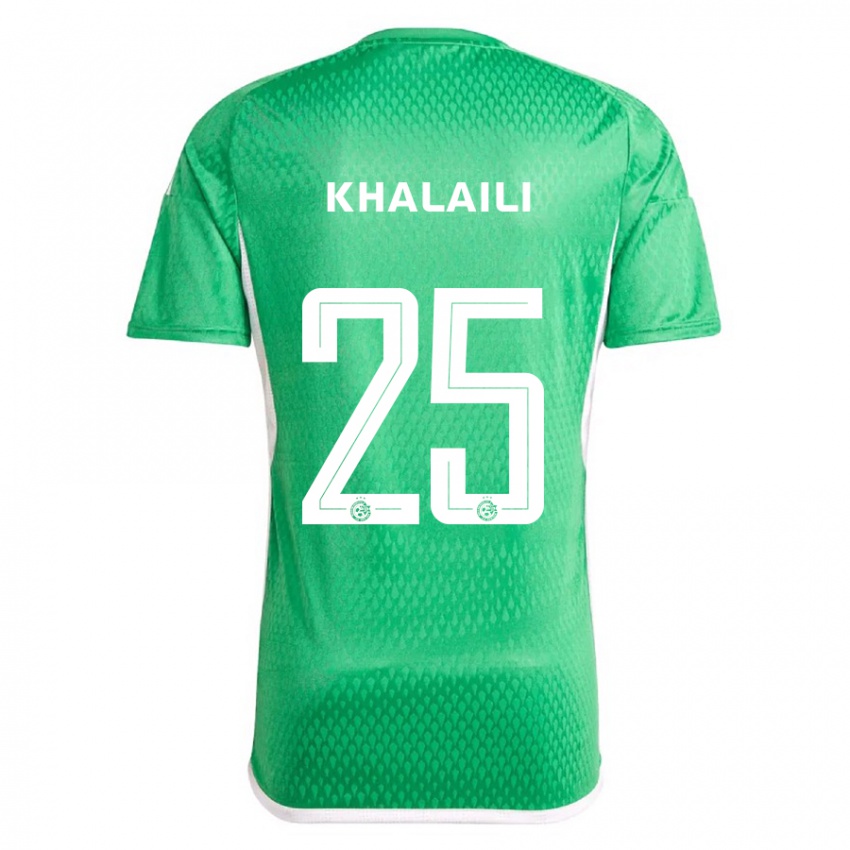 Uomo Maglia Anan Khalaili #25 Bianco Blu Kit Gara Home 2023/24 Maglietta