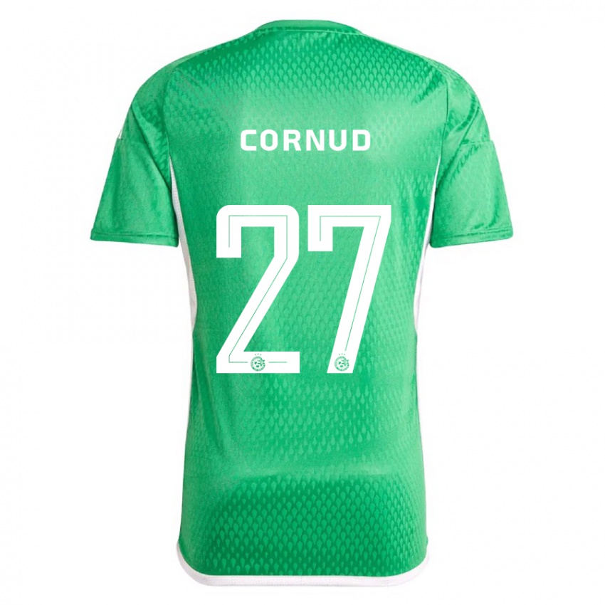 Uomo Maglia Pierre Cornud #27 Bianco Blu Kit Gara Home 2023/24 Maglietta