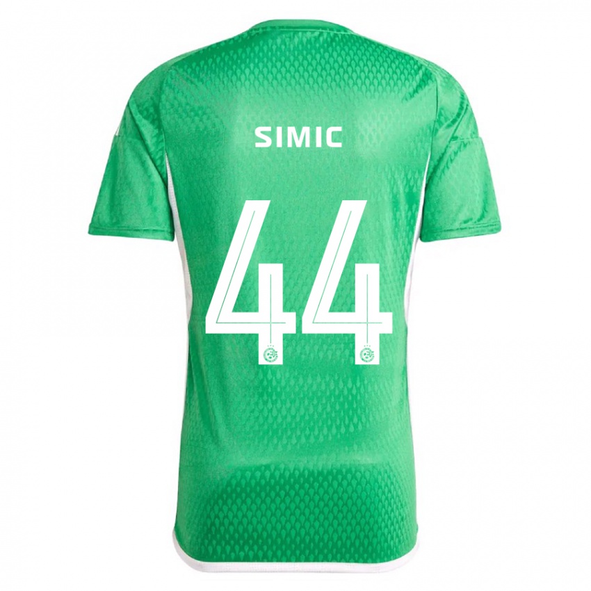 Uomo Maglia Lorenco Simic #44 Bianco Blu Kit Gara Home 2023/24 Maglietta