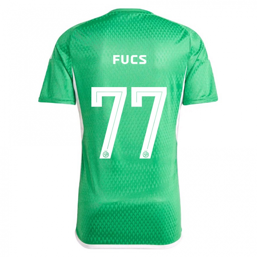 Uomo Maglia Roee Fucs #77 Bianco Blu Kit Gara Home 2023/24 Maglietta