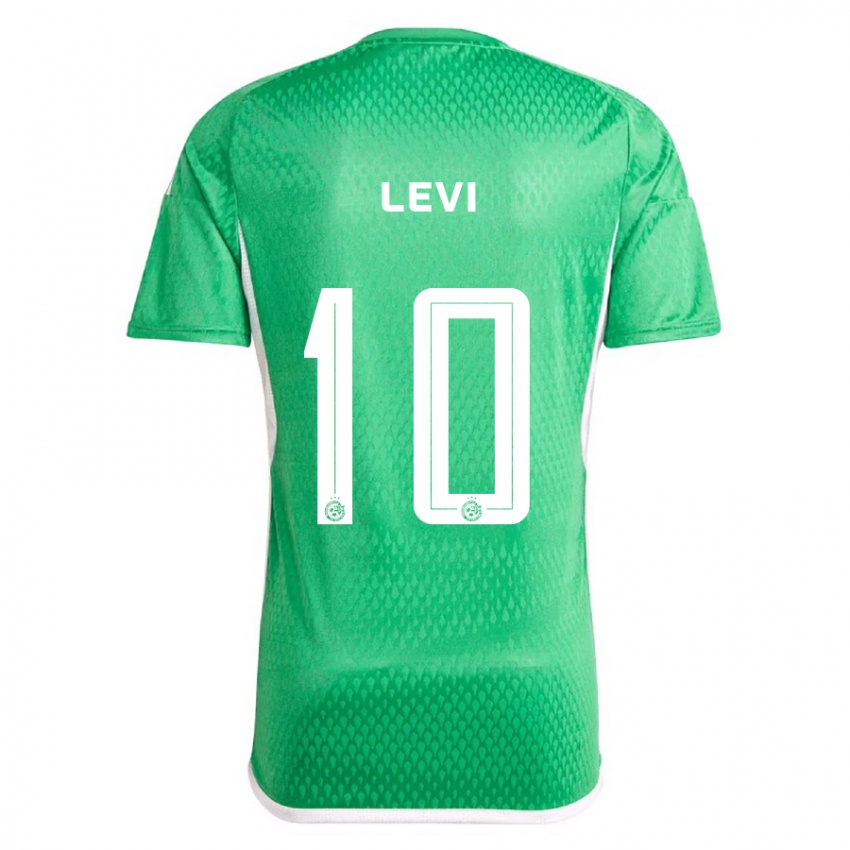 Uomo Maglia Yarin Levi #10 Bianco Blu Kit Gara Home 2023/24 Maglietta