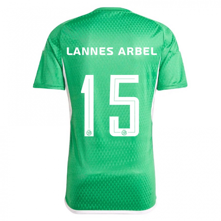 Uomo Maglia Tomer Lannes Arbel #15 Bianco Blu Kit Gara Home 2023/24 Maglietta