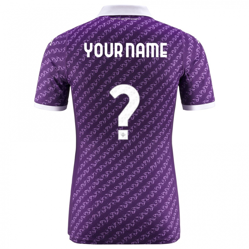 Uomo Maglia Il Tuo Nome #0 Viola Kit Gara Home 2023/24 Maglietta