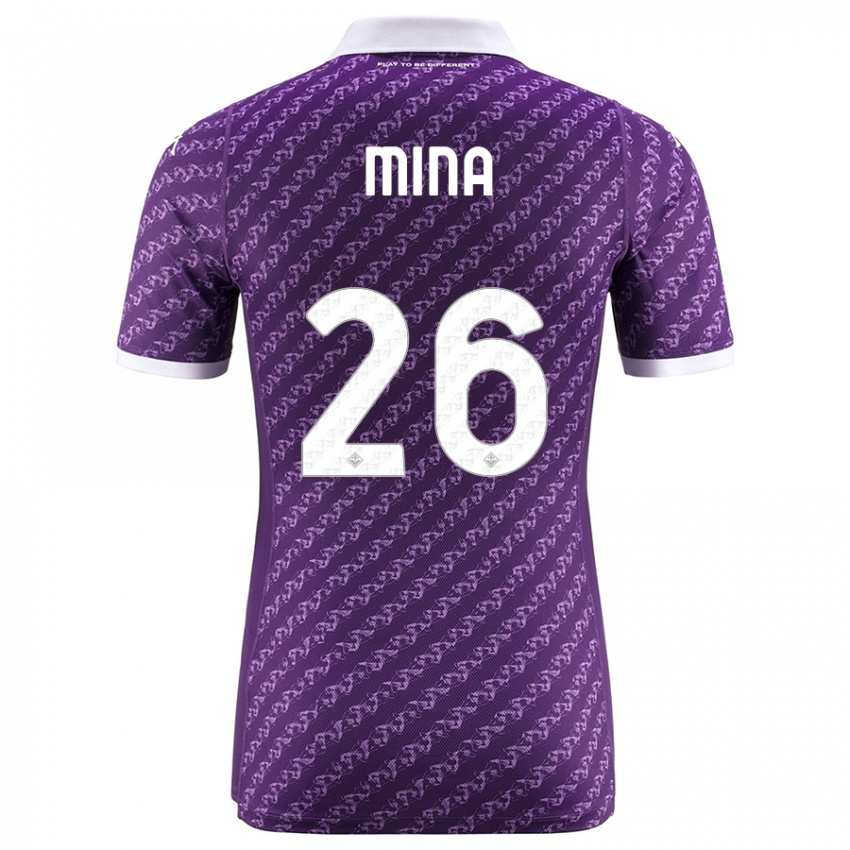 Uomo Maglia Yerry Mina #26 Viola Kit Gara Home 2023/24 Maglietta