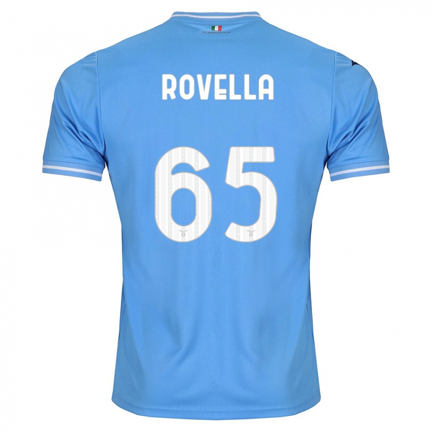 Uomo Maglia Nicolo Rovella #65 Blu Kit Gara Home 2023/24 Maglietta