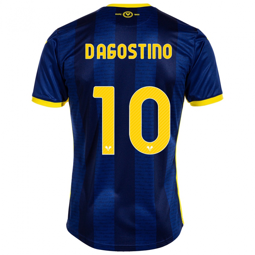 Uomo Maglia Samuele D'agostino #10 Marina Militare Kit Gara Home 2023/24 Maglietta