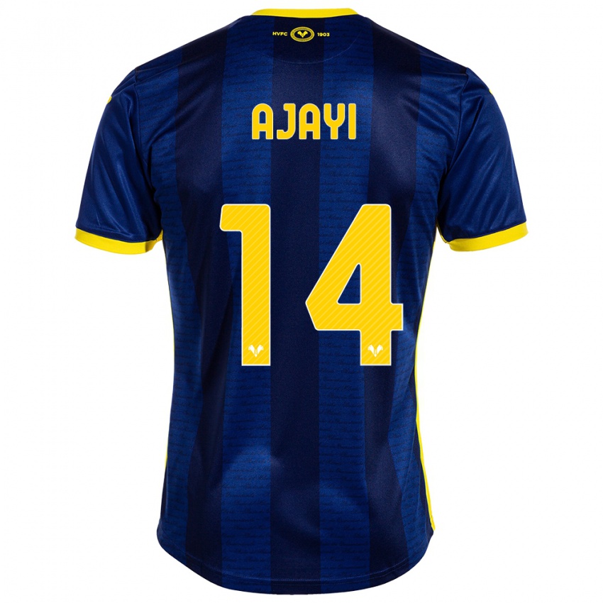 Uomo Maglia Junior Ajayi #14 Marina Militare Kit Gara Home 2023/24 Maglietta