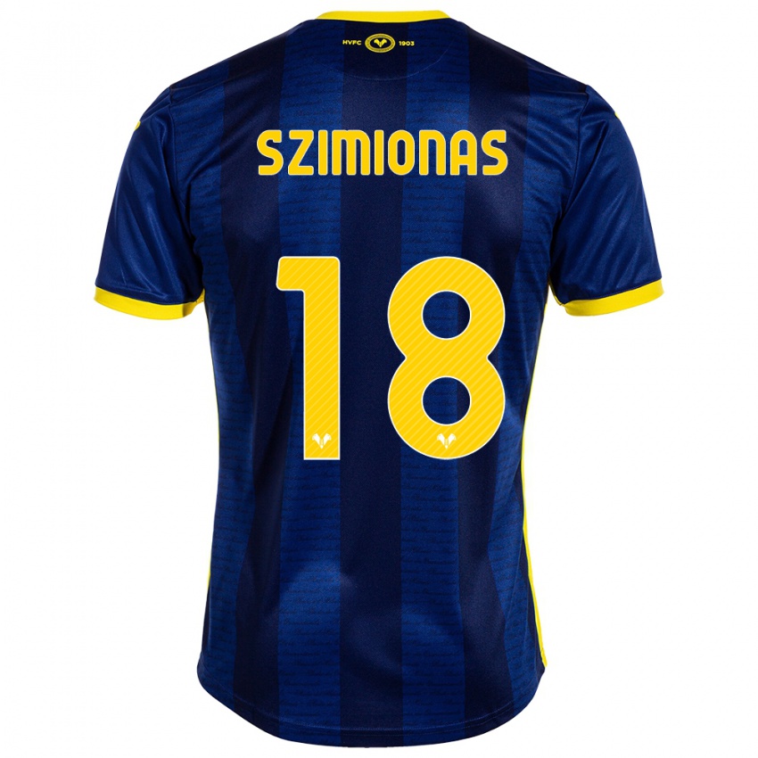 Uomo Maglia Luca Szimionas #18 Marina Militare Kit Gara Home 2023/24 Maglietta