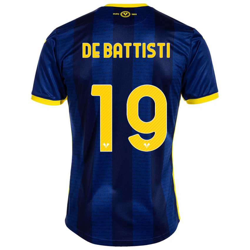 Uomo Maglia Davide De Battisti #19 Marina Militare Kit Gara Home 2023/24 Maglietta