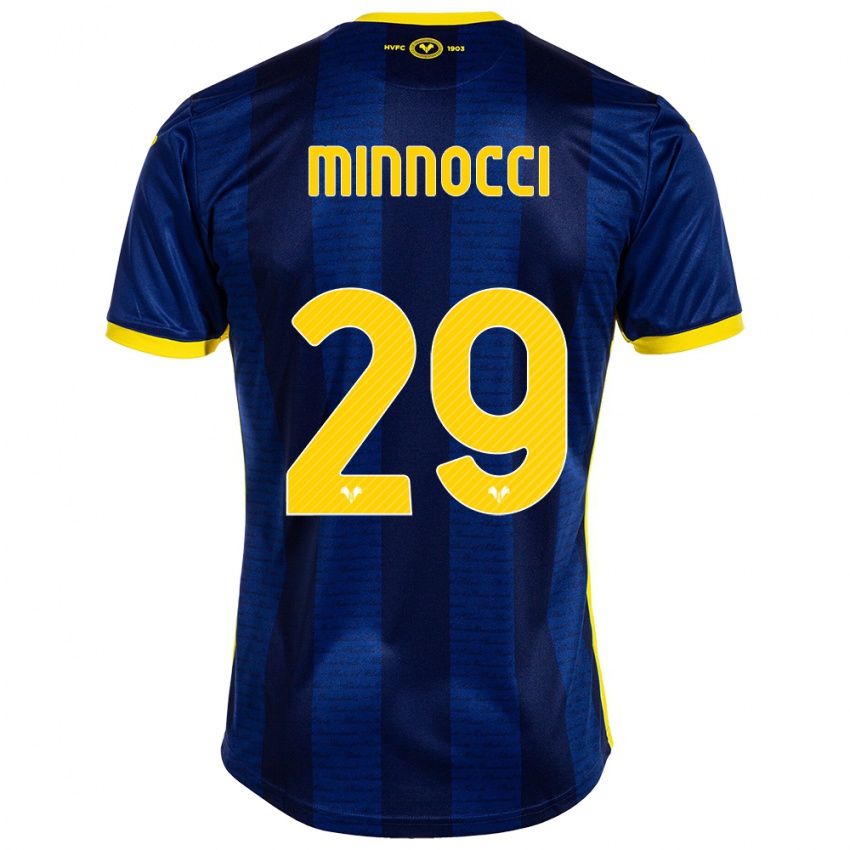 Uomo Maglia Valerio Minnocci #29 Marina Militare Kit Gara Home 2023/24 Maglietta